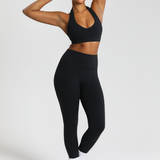Black Halter Crop