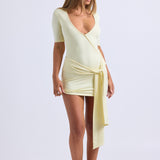 Eden Wrap Tie Mini Dress