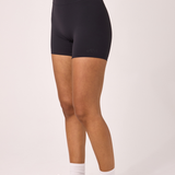 Black Subtle Scrunch Bike Short 6"