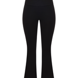 Black Fold Over Flared Pant