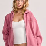 Dusty Pink Zip Hoodie