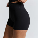 Black Subtle Scrunch Bike Short 4"