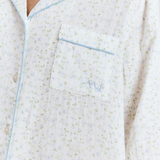 Blue Floral Long PJ Top