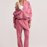 Dusty Pink Zip Hoodie
