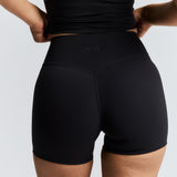 Black Subtle Scrunch Bike Short 4"