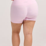 Strawberry Layered Subtle Scrunch Bike Short 4"