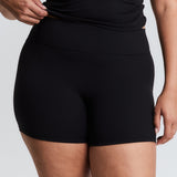 Black Subtle Scrunch Bike Short 4"