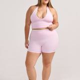 Strawberry Layered Subtle Scrunch Bike Short 4"