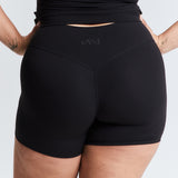 Black Subtle Scrunch Bike Short 4"