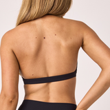 Black Micro Halter Crop