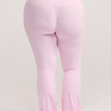 Strawberry Layered Subtle Scrunch Flared Legging