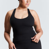 Black Built-in-Bra Tank
