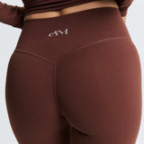 Brown Subtle Scrunch Legging