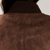 Cocoa Faux Suede Bomber