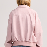 Blush Pink Faux Suede Harper Jacket