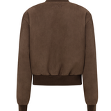 Cocoa Faux Suede Bomber