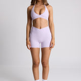Lilac Micro Halter Crop