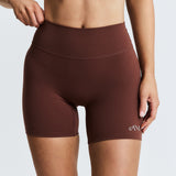 Brown Subtle Scrunch Bike Short 6"
