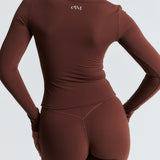 Brown Subtle Scrunch Bike Short 6"