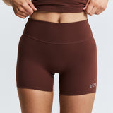 Brown Subtle Scrunch Bike Short 4"