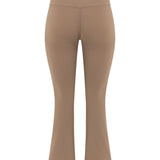 Latte Layered Subtle Scrunch Flared Legging