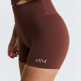 Brown Subtle Scrunch Bike Short 4"