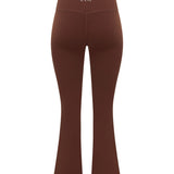 Brown Subtle Scrunch Flared Legging