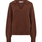 Chestnut Collared Knit