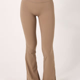 Latte Layered Subtle Scrunch Flared Legging