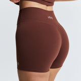 Brown Subtle Scrunch Bike Short 4"