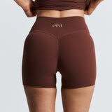 Brown Subtle Scrunch Bike Short 4"