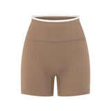 Latte Layered Subtle Scrunch Bike Short 4"