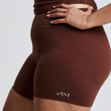 Brown Subtle Scrunch Bike Short 4"