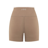 Latte Layered Subtle Scrunch Bike Short 4"