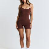 Brown Subtle Scrunch Bike Short 4"
