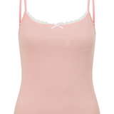 Pink Ribbed PJ Cami