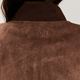 Cocoa Faux Suede Bomber