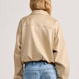 Sand Faux Suede Harper Jacket