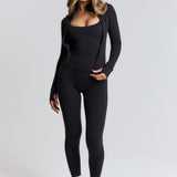 Black Subtle Scrunch Legging