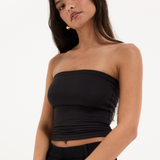 Black Strapless Tank Top