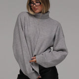 Grey Turtleneck Knit