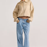 Sand Faux Suede Harper Jacket