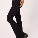 Black Fold Over Flared Pant