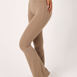 Latte Layered Subtle Scrunch Flared Legging