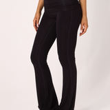 Black Fold Over Flared Pant