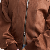 Chocolate Faux Suede Harper Jacket