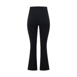Black Subtle Scrunch Flared Legging