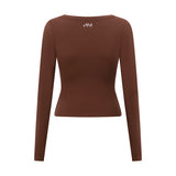 Brown Cross Front Long Sleeve