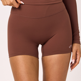 Brown Subtle Scrunch Bike Short 4"