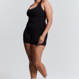 Black Subtle Scrunch Bike Short 6"